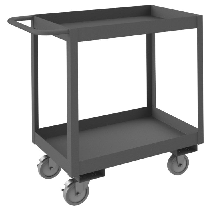 18in x 30in Stock Cart with 2 Shelves and a High Lip