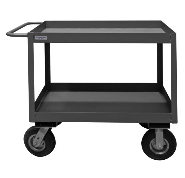 24in x 36in Stock Cart with 2 Shelves and a High Lip