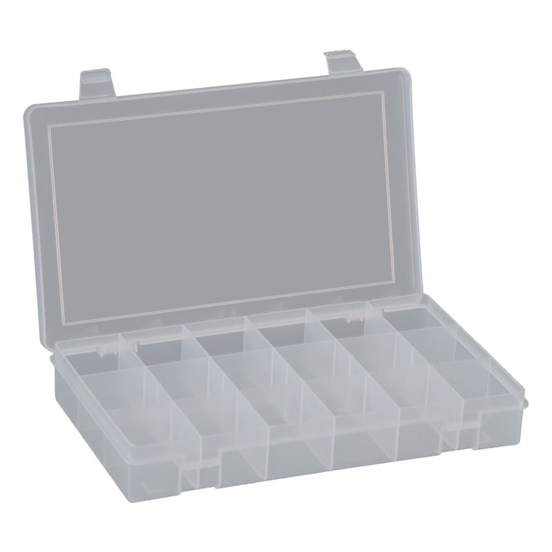 Small Clear Plastic Compartment Drawer with 18 Holes