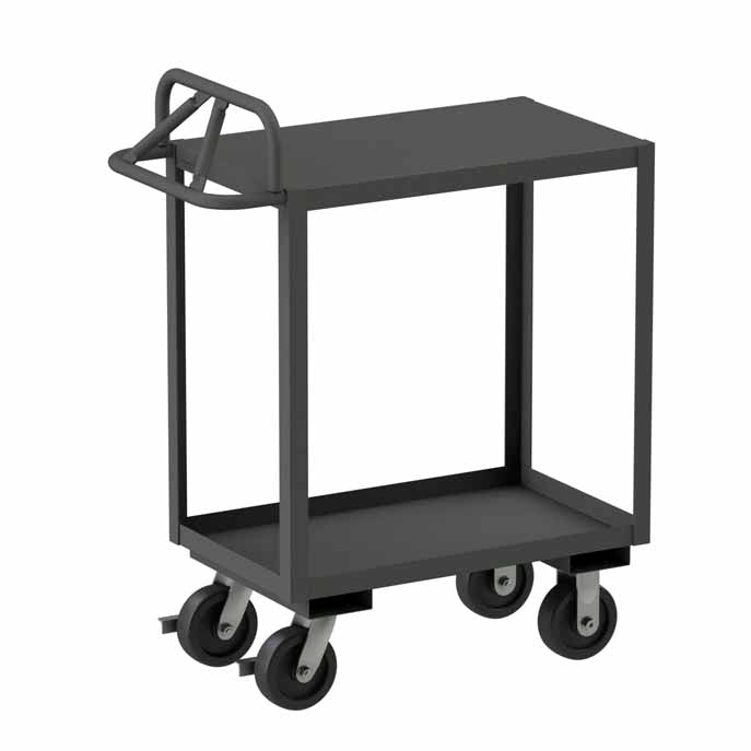 Stock Cart with 2 Shelves and an Ergonomic Handle