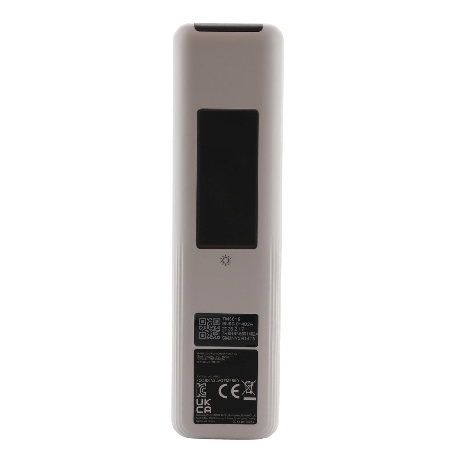 Samsung BN59-01482A / TM2561E Smart Monitor and The Frame TV Remote Control | White | SolarCell | Voice | Ai | USB - BN5901482A