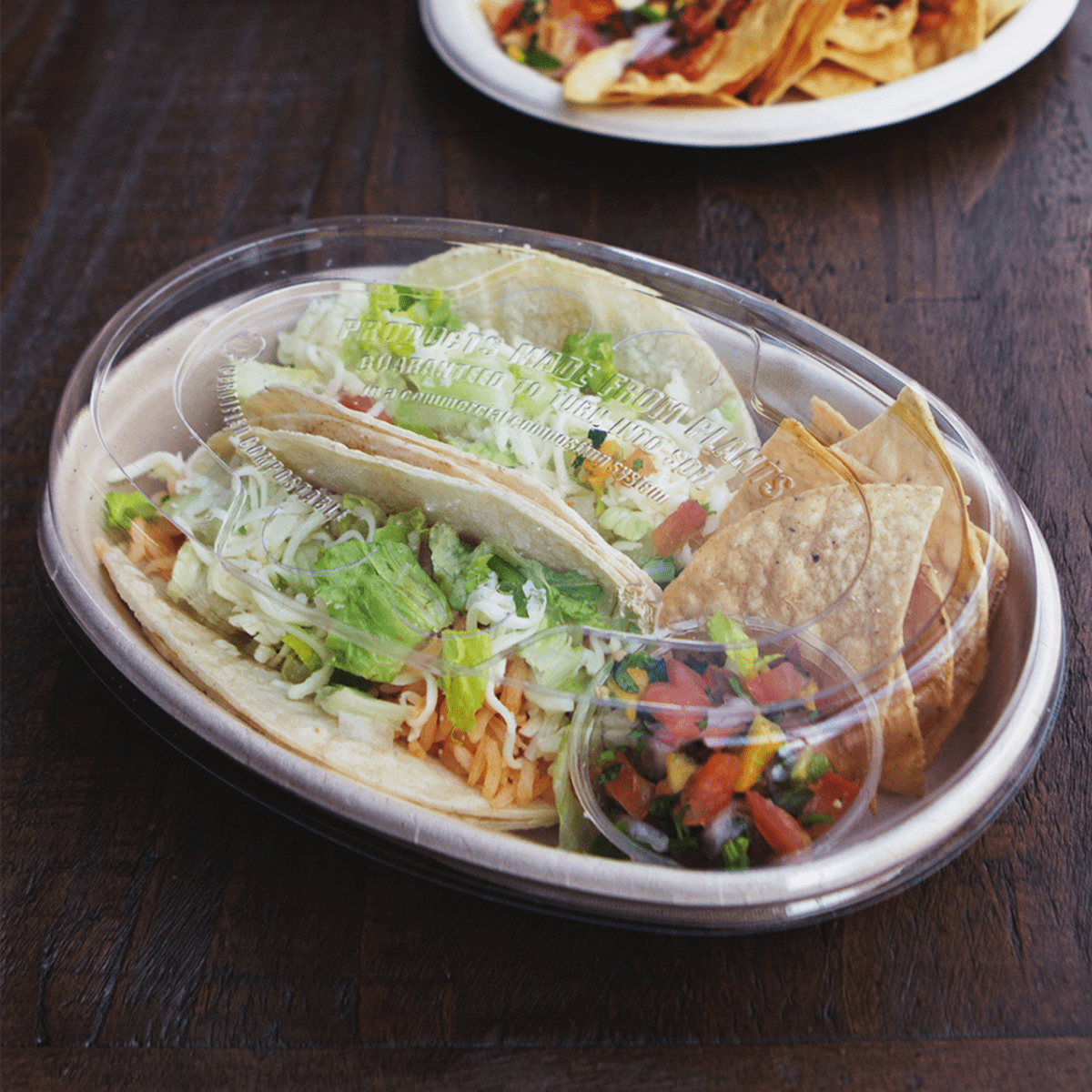 World Centric LID PLA - Small Burrito Bowls (18 oz), Clear, Vented (QTY:400)