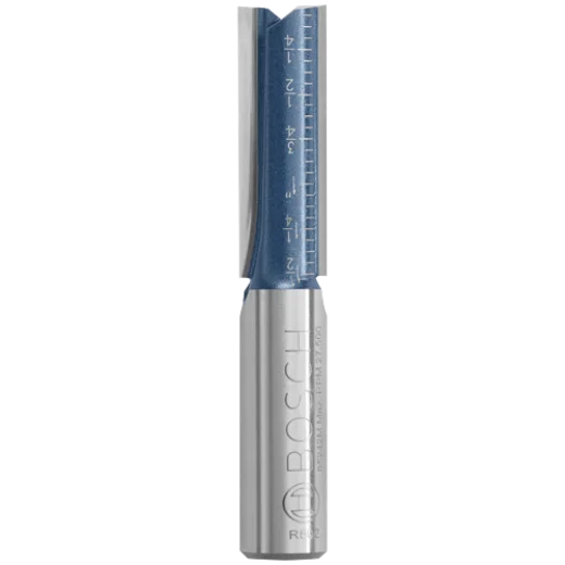 BOSCH 85242MC 1/2 In. x 1-1/2 In. Carbide-Tipped Double-Flute Straight Router Bit