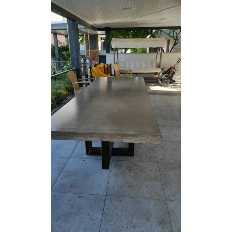 Barocco Lightweight Concrete Rectangular Dining Table 43x130