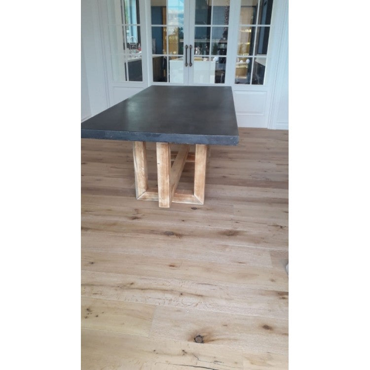 Lightweight Concrete Rectangular Dining Table 39x79 Handcrafted with Glass Fiber Reinforced