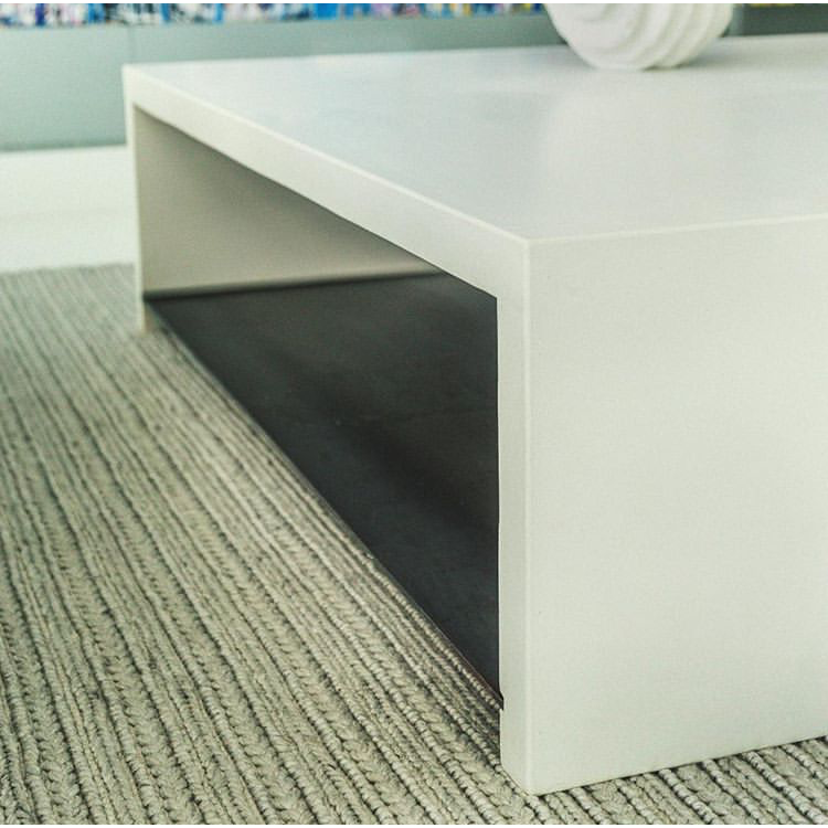 Gray Concrete Coffee Table - Modern Industrial Style 31.5x24