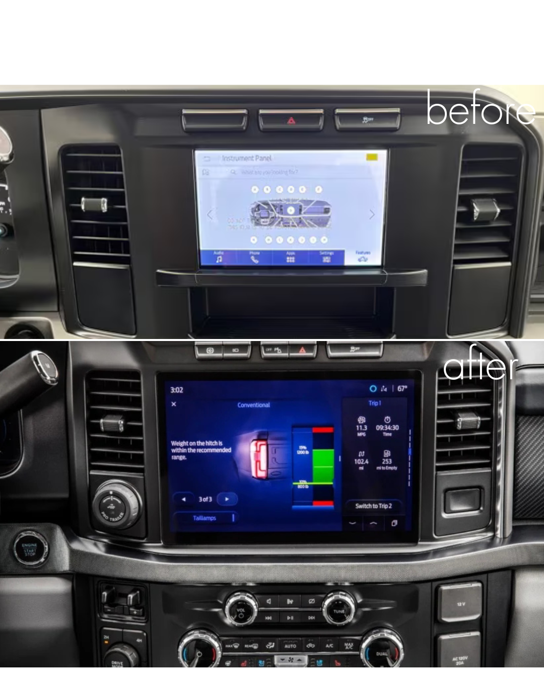 2023-2026 Ford Super Duty F-250 / F-350 8'' to 12'' Sync4 OEM Touchscreen Upgrade
