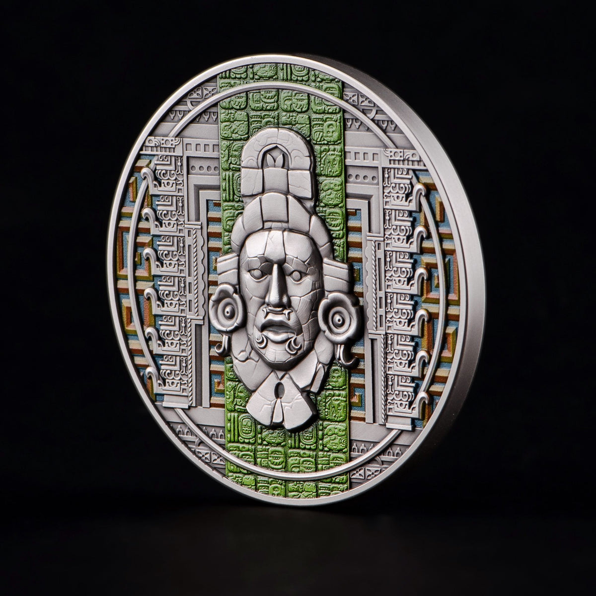 2025 Cameroon Ancient Maya Civilization Antiqued 2 oz Silver Coin In Stock Items, Collectible Coins, Collectible Coins