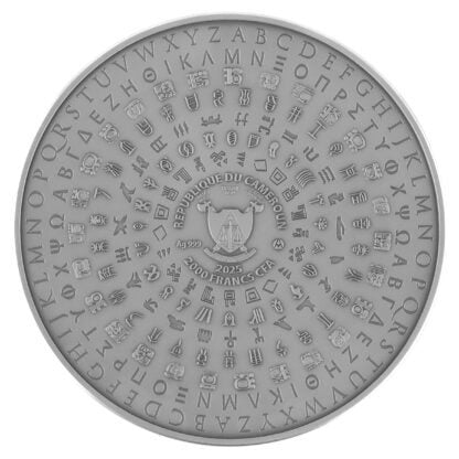 2025 Cameroon Ancient Maya Civilization Antiqued 2 oz Silver Coin In Stock Items, Collectible Coins, Collectible Coins