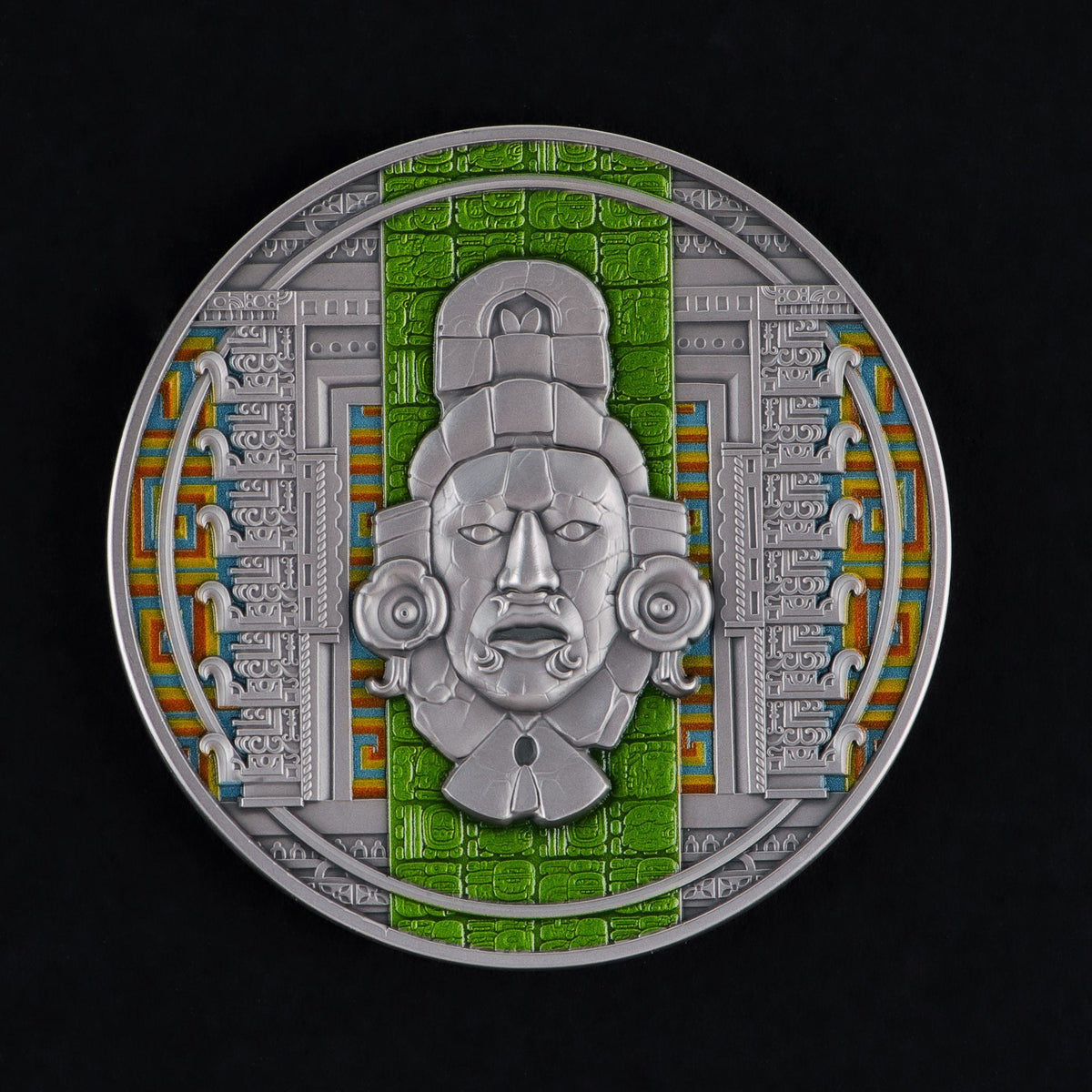 2025 Cameroon Ancient Maya Civilization Antiqued 2 oz Silver Coin In Stock Items, Collectible Coins, Collectible Coins