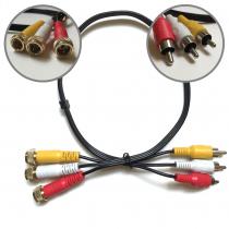 MINI RCA-RG6 F Connector + 20in RCA Cable