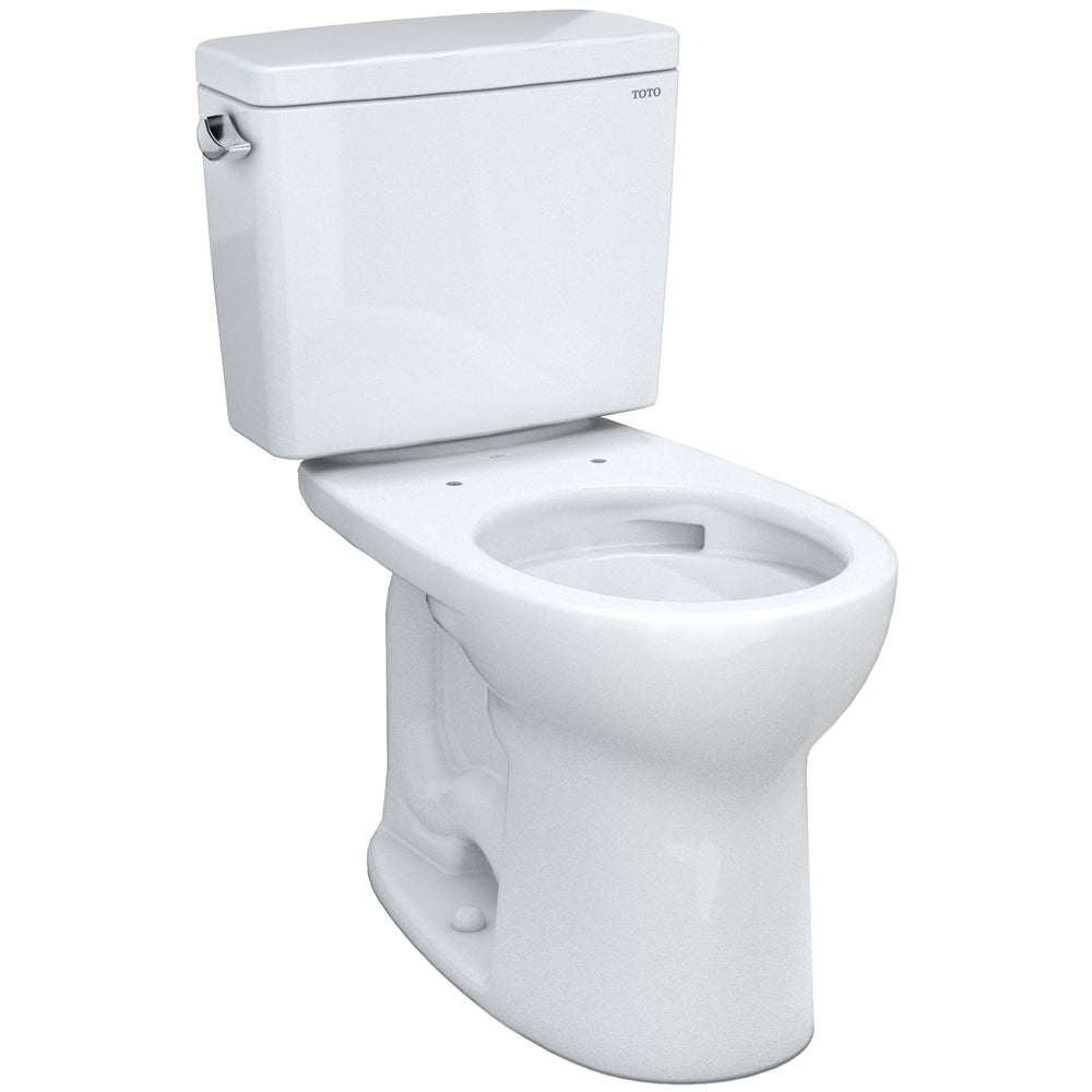 TOTO Drake Two-Piece Rounded Toilet with CEFIONTECT and 1.6 GPF Tornado Flush, Cotton White CST775CSFG#01