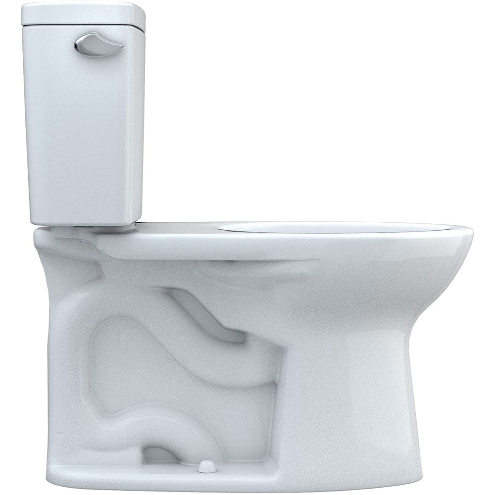 TOTO Drake Two-Piece Rounded Toilet with CEFIONTECT and 1.6 GPF Tornado Flush, Cotton White CST775CSFG#01