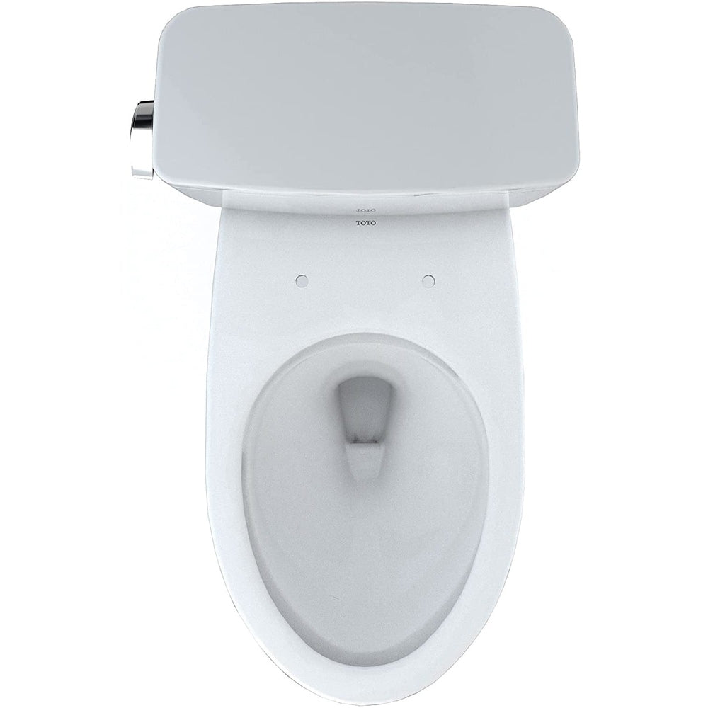TOTO Drake Two-Piece Elongated 1.6 GPF Universal Height Toilet with CEFIONTECT and Tornado Flush, Cotton White,  CST776CSFG#01