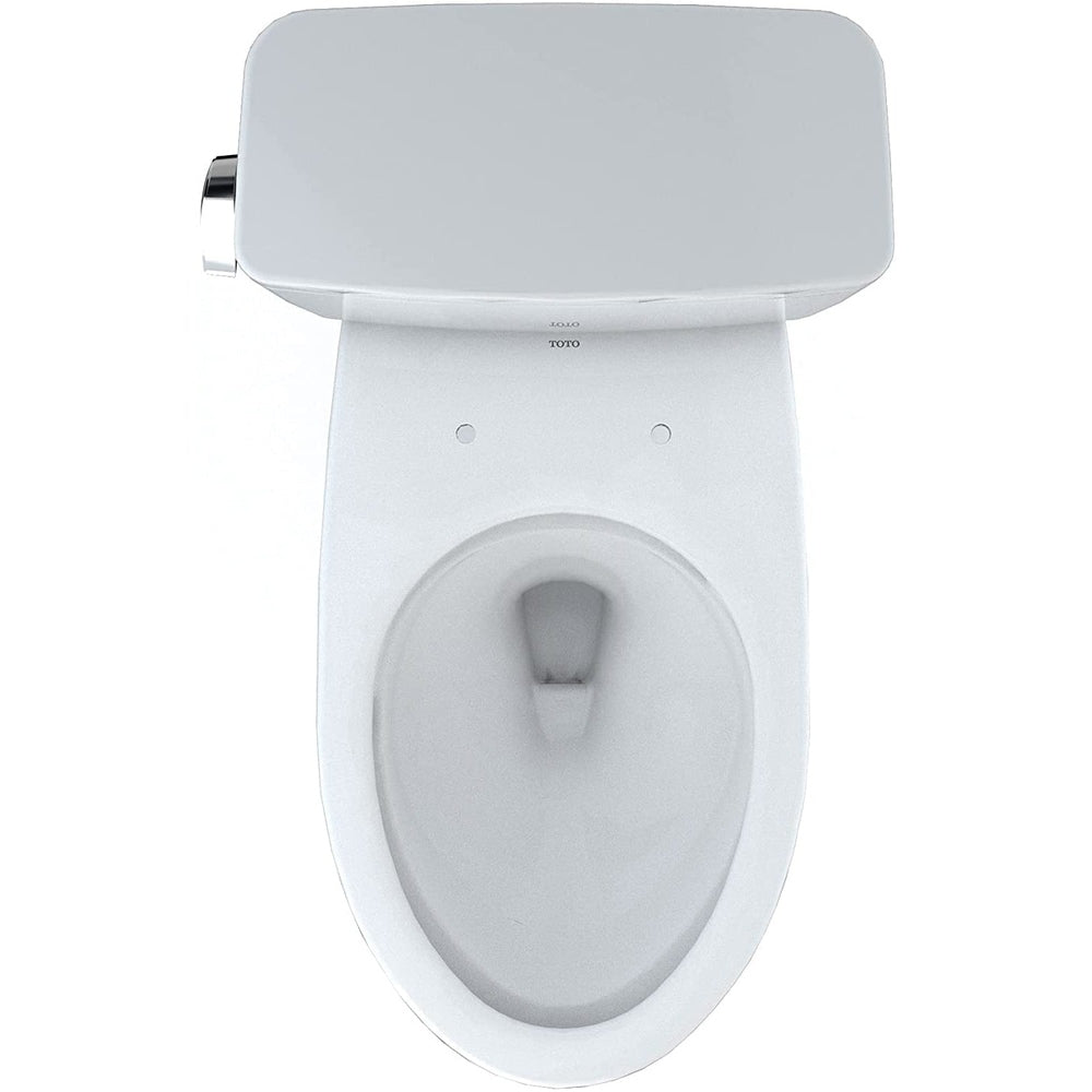 TOTO Drake Two-Piece Rounded Toilet with CEFIONTECT and 1.6 GPF Tornado Flush, Cotton White CST775CSFG#01