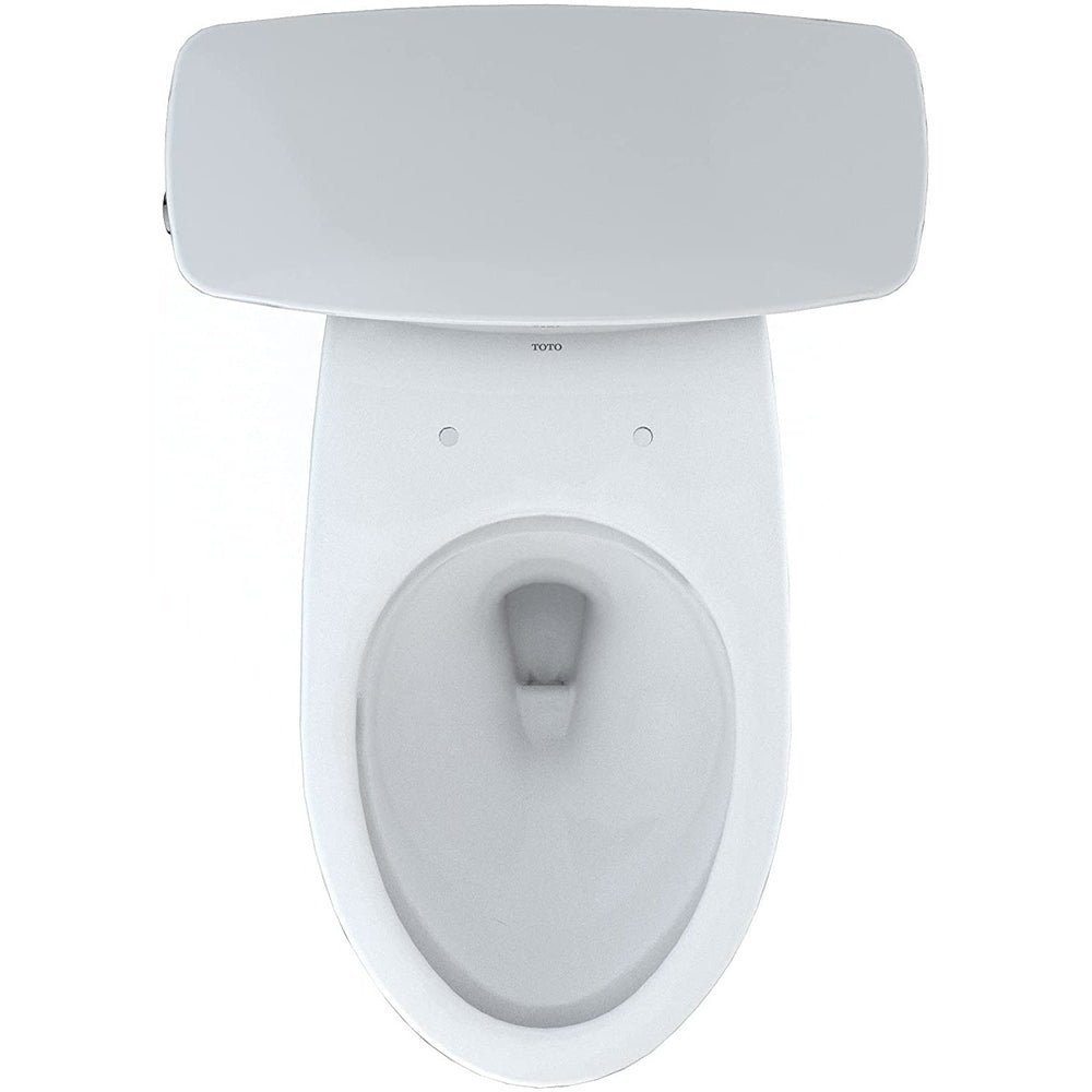TOTO Drake Two-Piece Elongated 1.28 GPF Universal Height Toilet, Cotton White