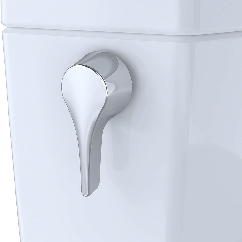 TOTO Drake Two-Piece Elongated 1.28 GPF Universal Height Toilet, Cotton White
