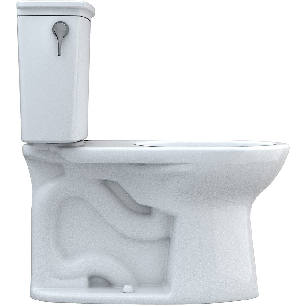 TOTO Drake Two-Piece Elongated 1.28 GPF Universal Height Toilet, Cotton White