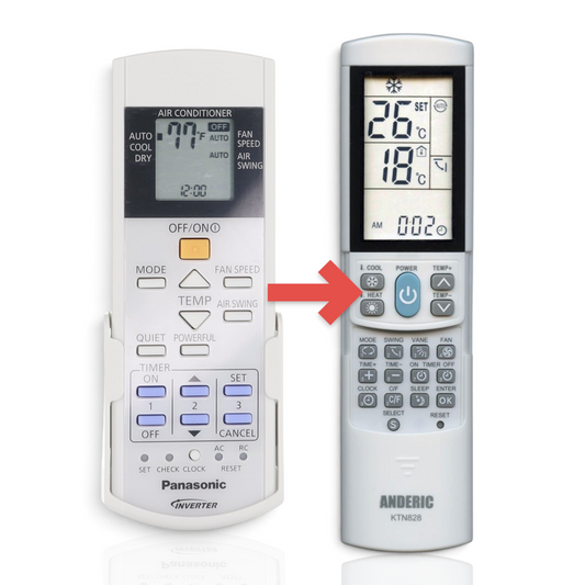 Anderic Substitute for Panasonic A75C3580 Air Conditioner Remote Control CWA75C3580 [KTN828]