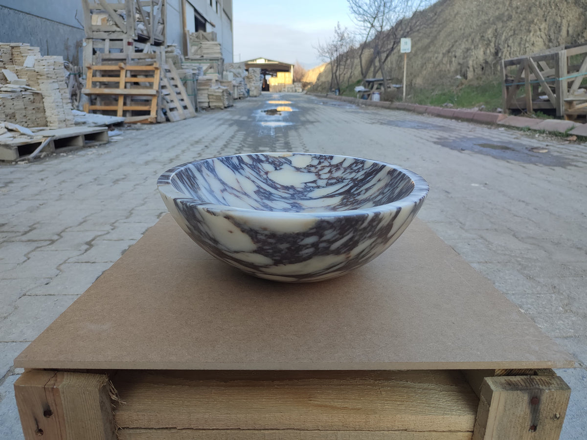 Calacatta Viola Marble Oval Above Vanity Bathroom Sink 14x18x5