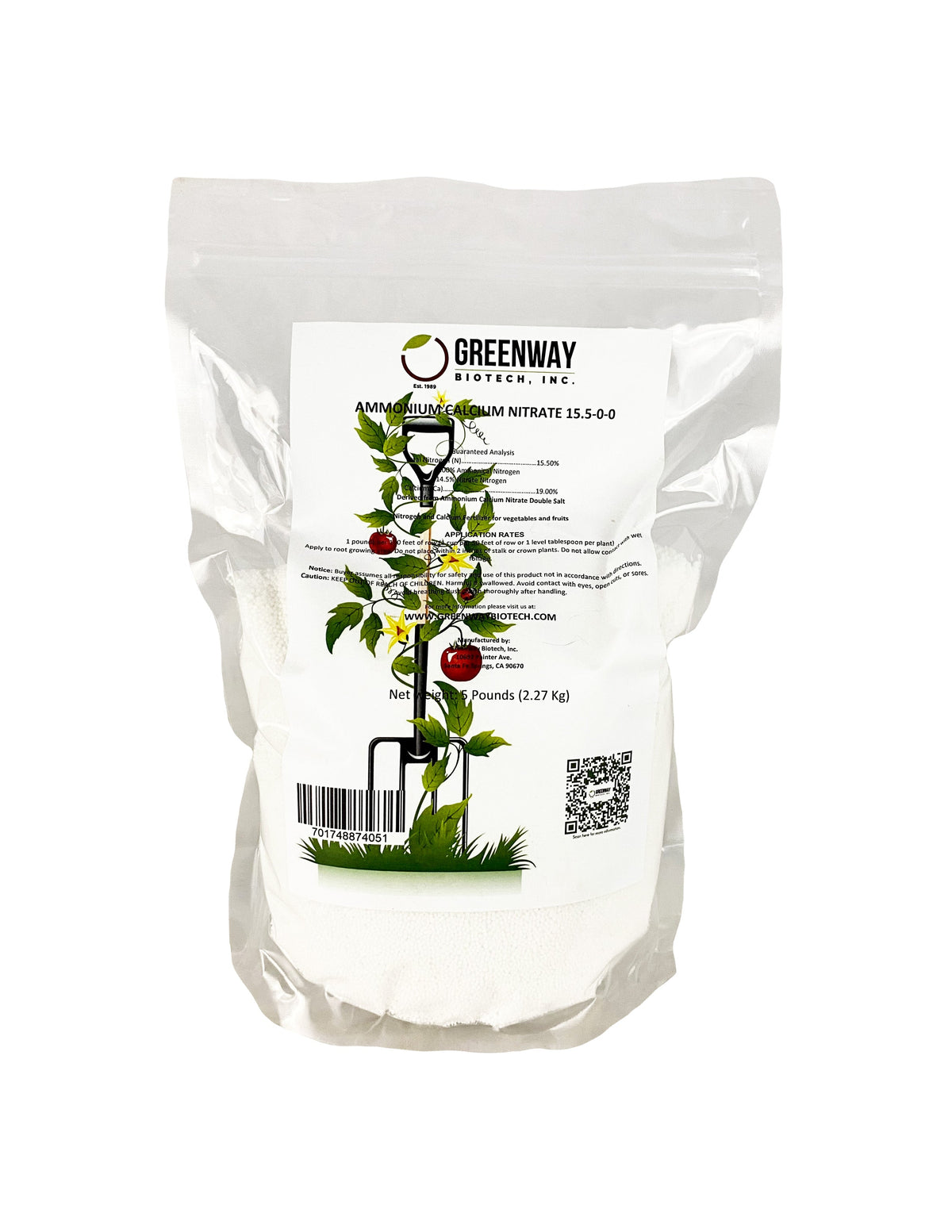 Calcium Nitrate Fertilizer 15.5-0-0 with 19% Calcium