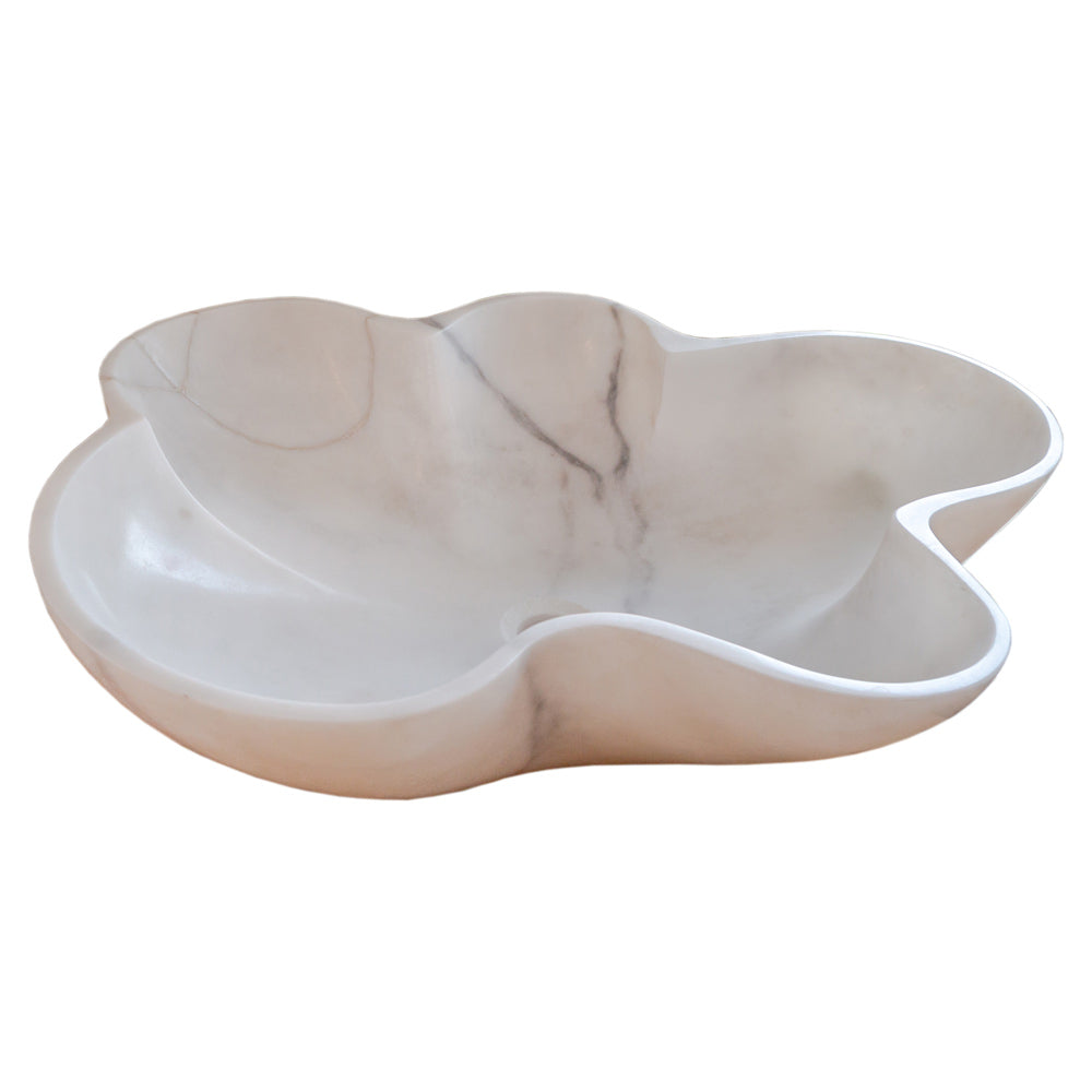 Carrara White Marble Artistic Vessel Sink - Polished 24.5x18x6