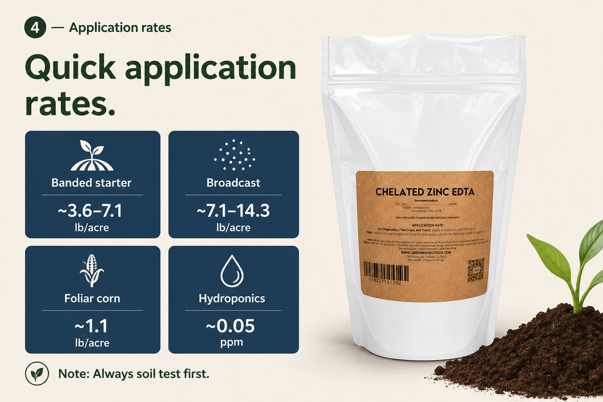 Chelated Zinc EDTA Fertilizer 14% Zn