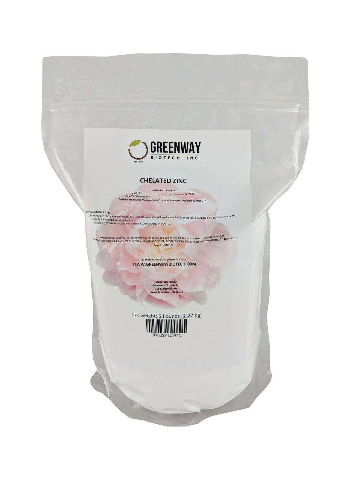 Chelated Zinc EDTA Fertilizer 14% Zn