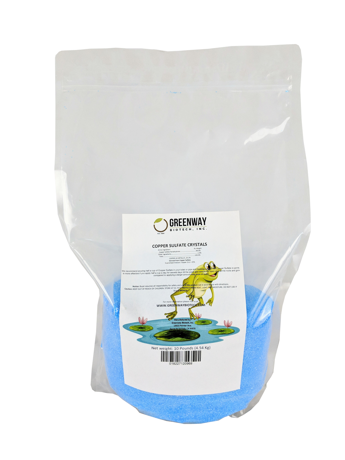 Copper Sulfate Fertilizer Crystals 25% Cu (99% Pentahydrate)