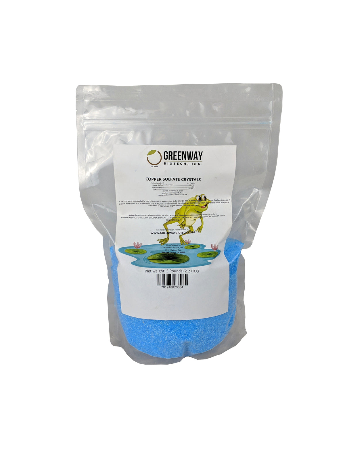 Copper Sulfate Fertilizer Crystals 25% Cu (99% Pentahydrate)