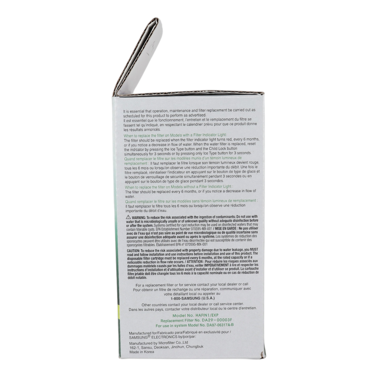 Samsung DA29-00003F HAFIN1/EXP Aqua-Pure Plus Replacement Refrigerator Water Filter - DA2900003F