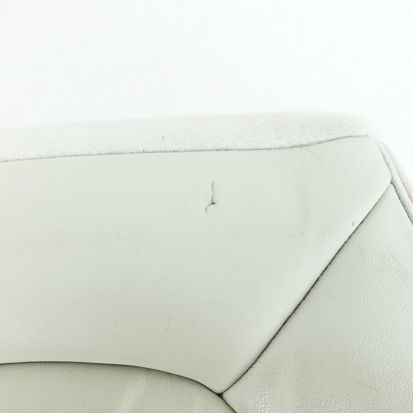 Damage 12 2013 Dodge Journey Driver Left Seat Lower Cover Cushion White Leather