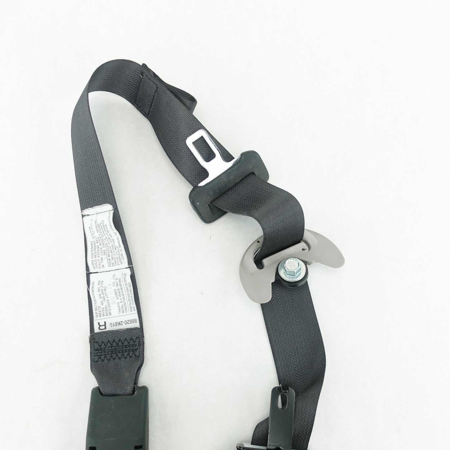 2012 2013 Kia Soul Passenger Right Front Seat Belt Black