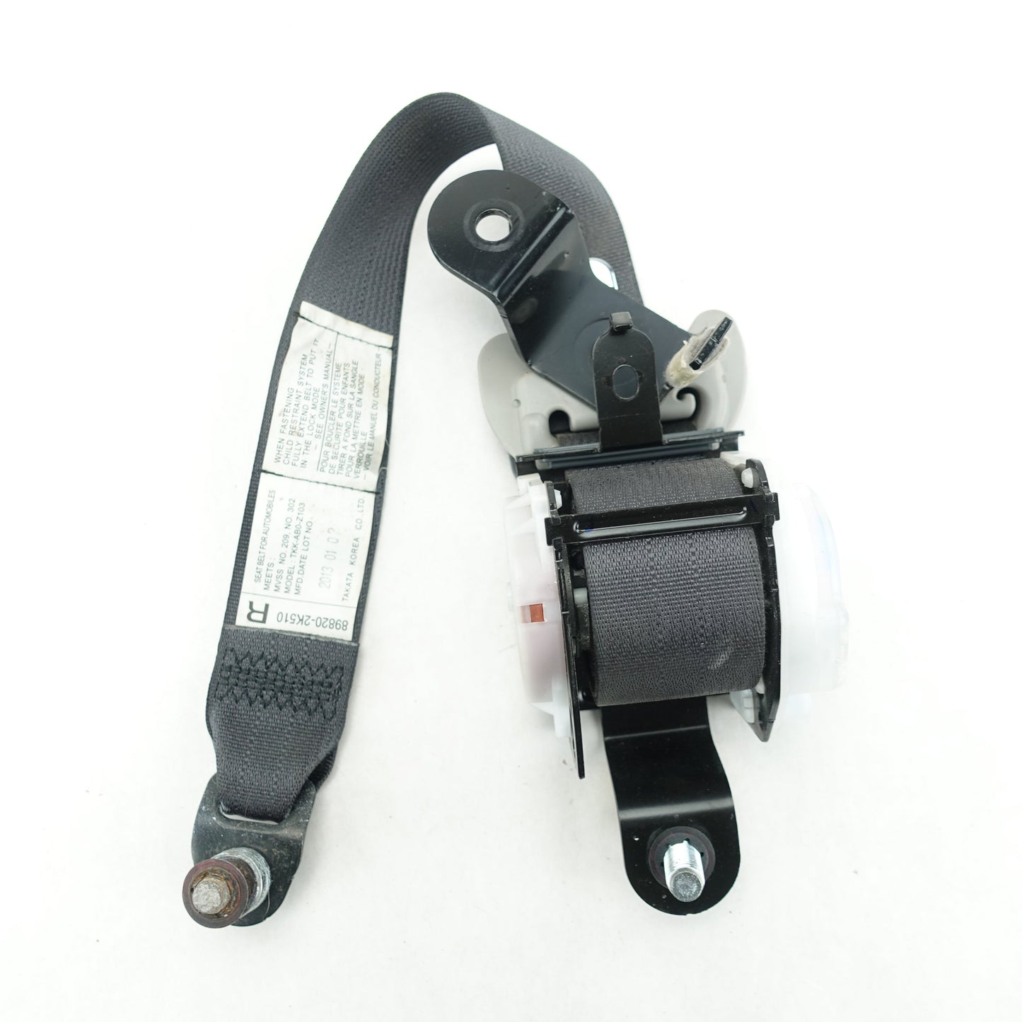 2010 2011 2012 2013 Kia Soul Right Rear Seat Belt Black