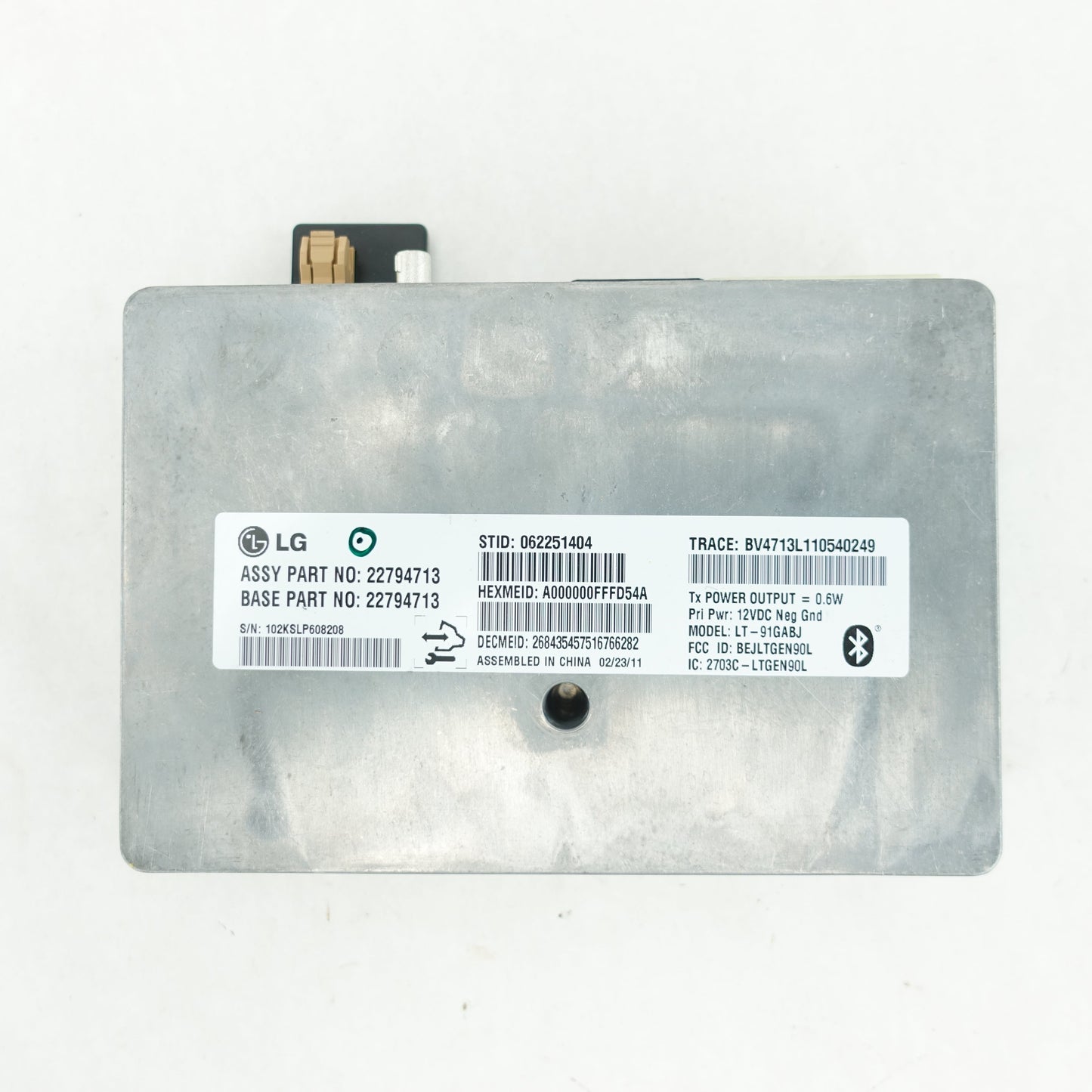2011 GMC Acadia Bluetooth Communication OnStar Computer Module Control