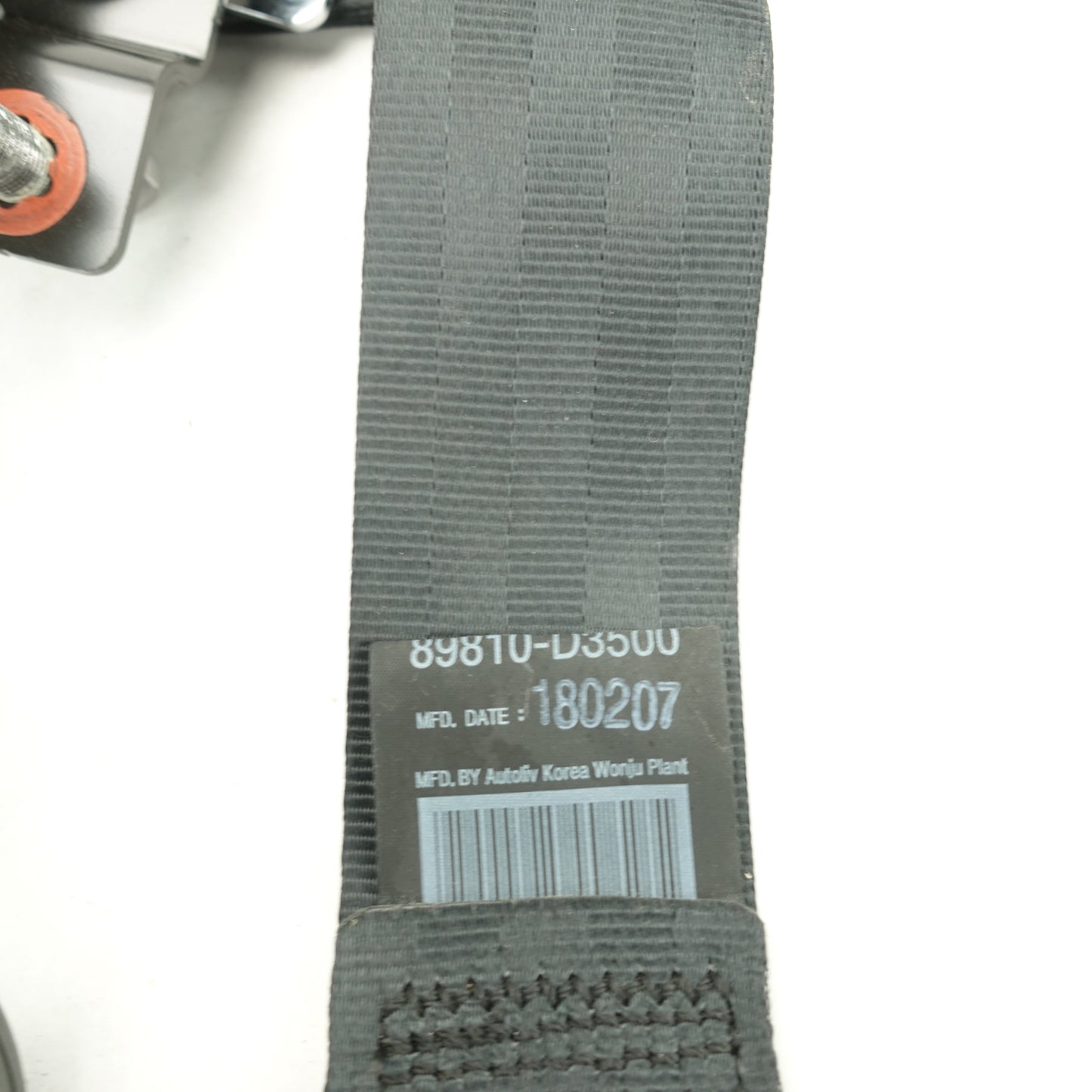 2016 2017 2018 2019 2020 2021 Hyundai Tucson Rear Left Seat Belt Black