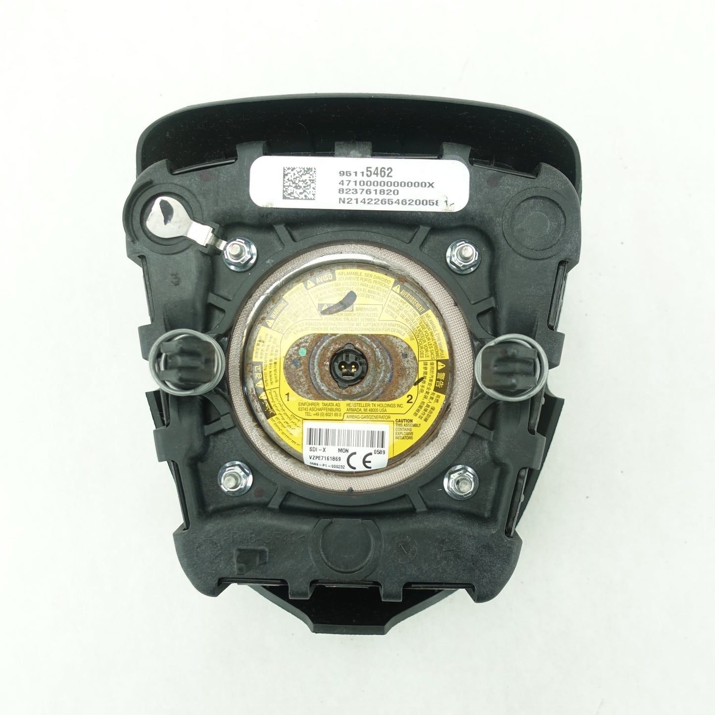 2013 2014 2015 2016 Chevy Cruze Steering Wheel Airbag Air Bag Black