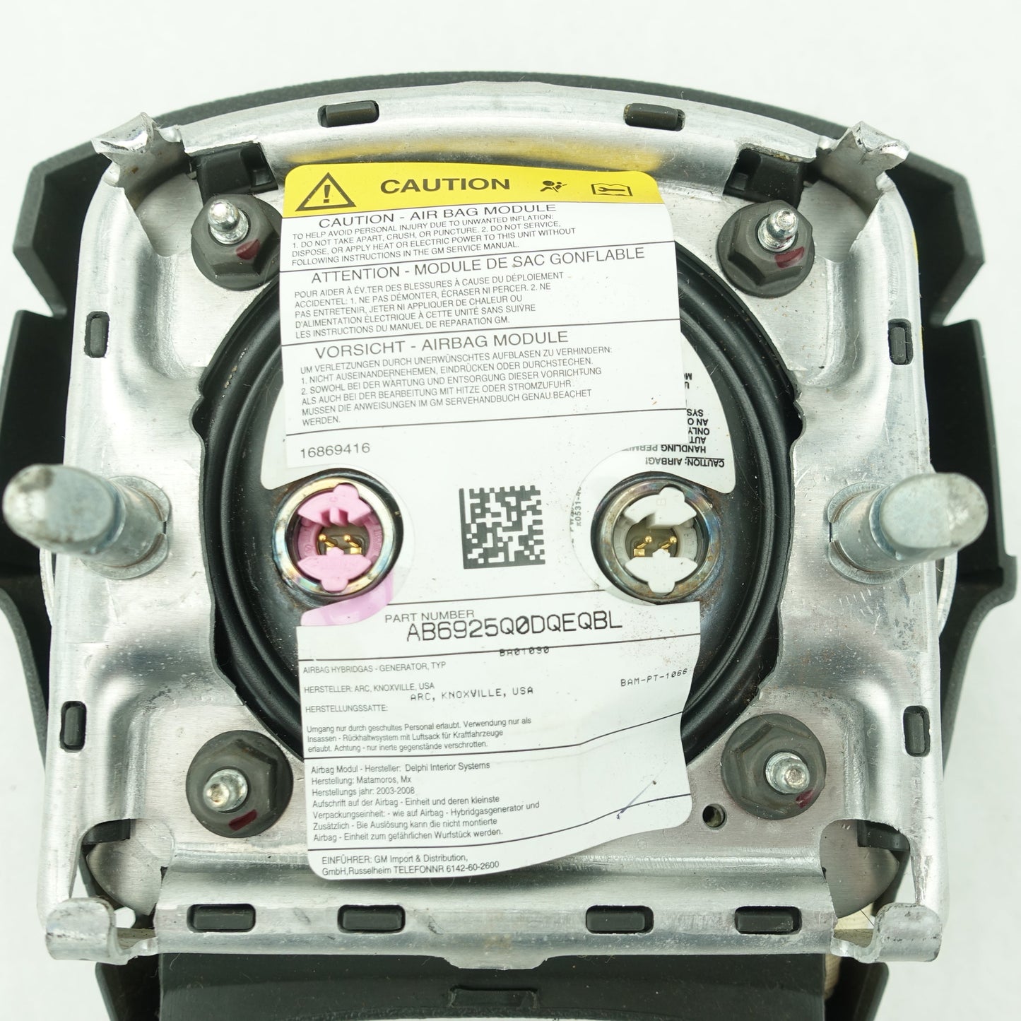 2004 2005 2006 Cadillac Escalade ESV EXT Steering Wheel Airbag Air Bag Black