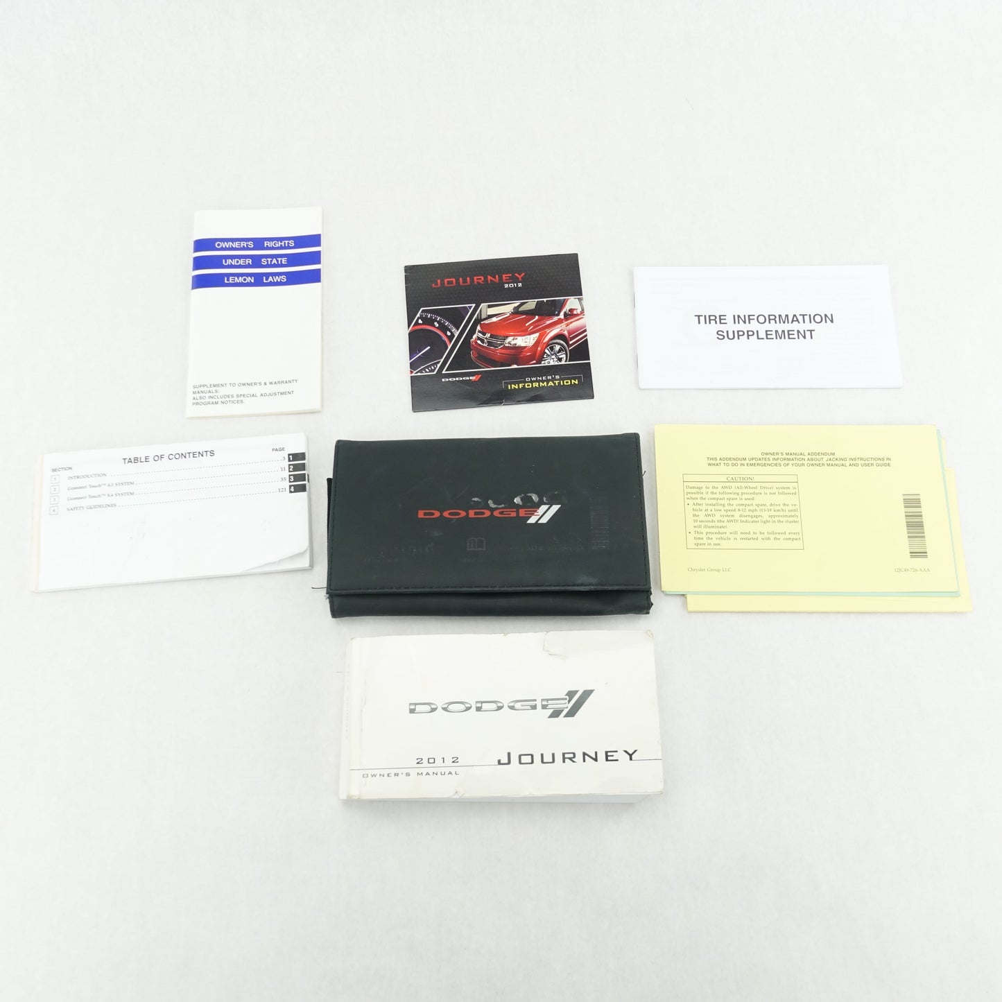 Damage 2012 Dodge Journey Owners Guide Manual Book