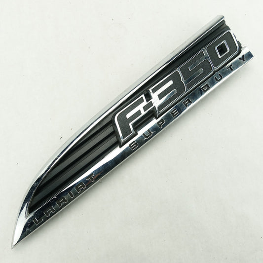 Damage 2011 2012 2013 2014 Ford F350 Lariat Driver Left Fender Vent Emblem Logo