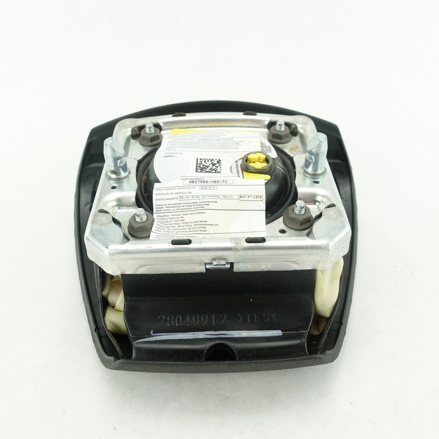 2007 2008 2009 2010 Silverado 2500 3500 Steering Wheel Driver Airbag Air Bag Black (One Connector)