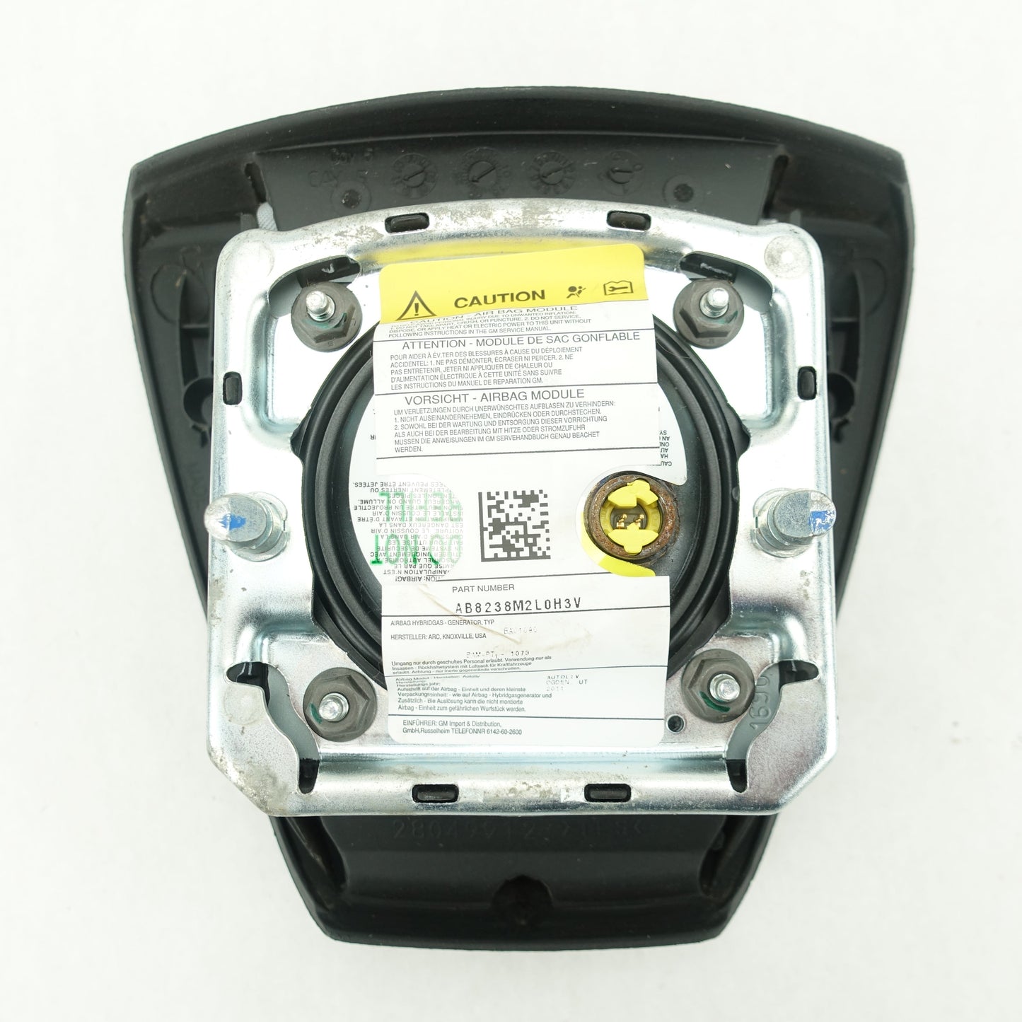 2011 2012 GMC Sierra 2500 3500 Steering Wheel Drivers Airbag Air Bag Black