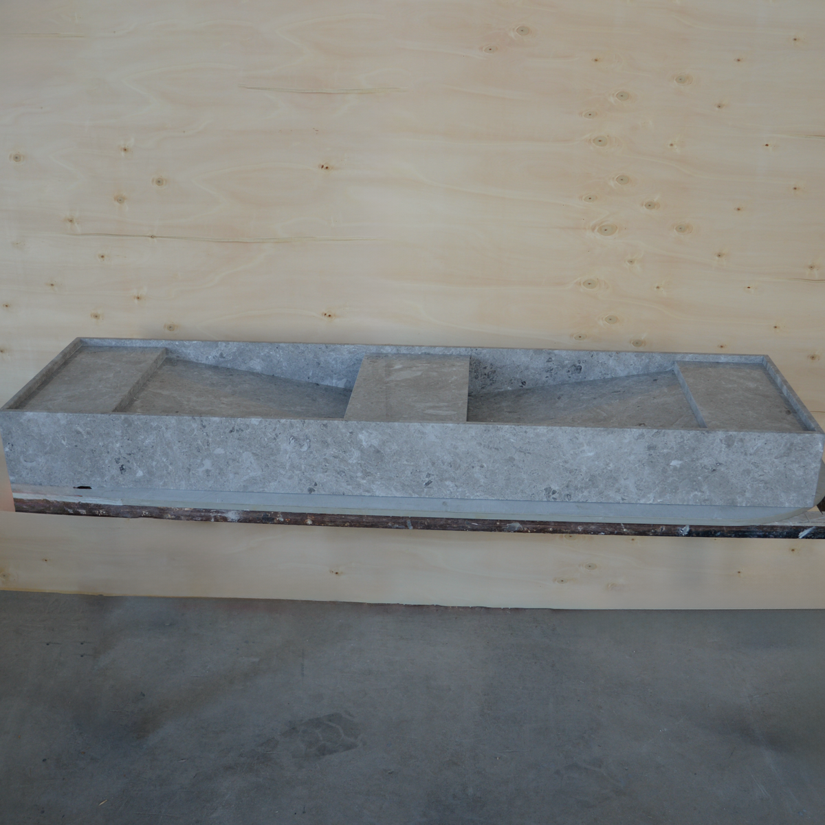 Tundra Grey Marble Handcrafted Bathroom Sink - One of a Kind Artisan Centerpiece