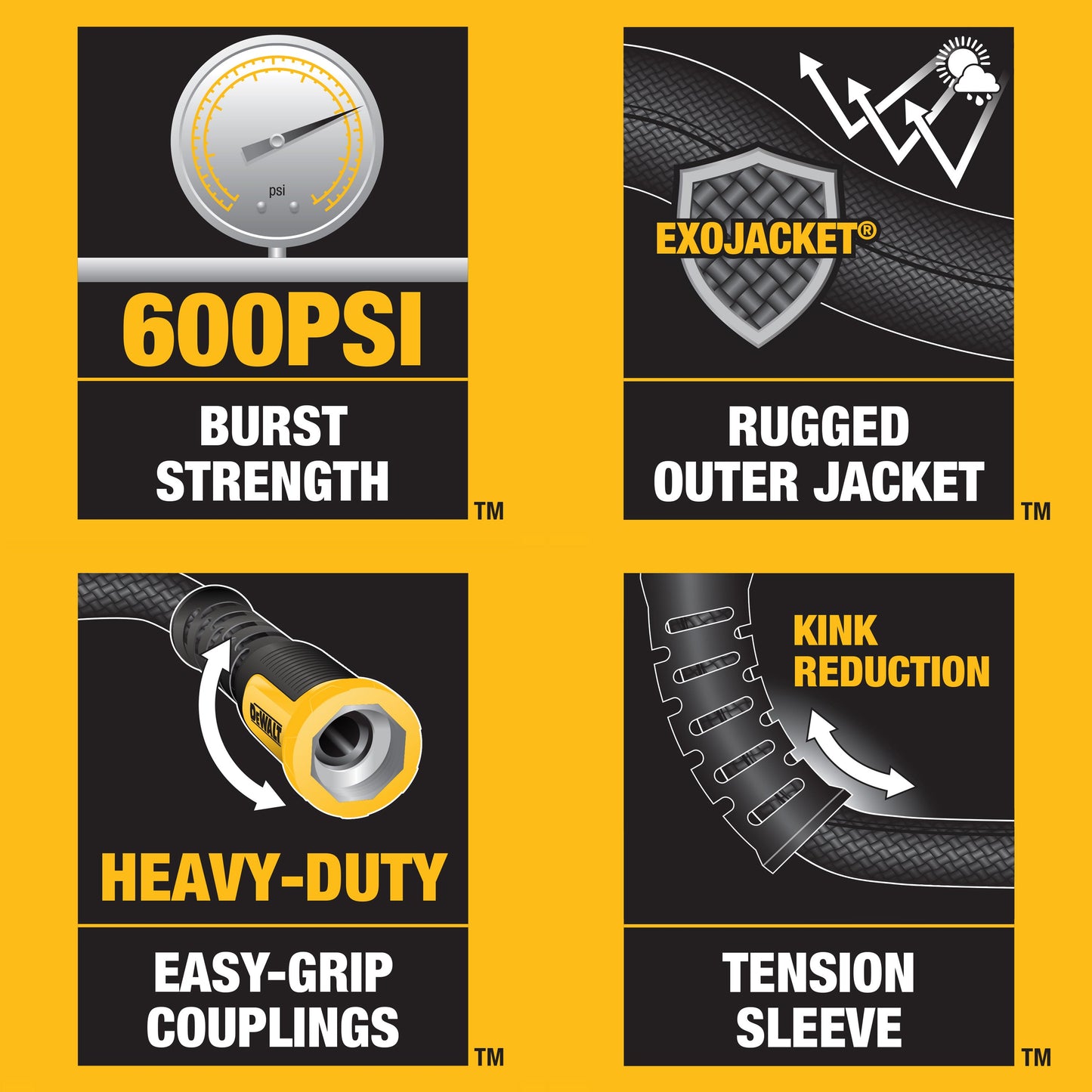 DeWalt 50'x5/8" HD Fabric Hose DXMH3302