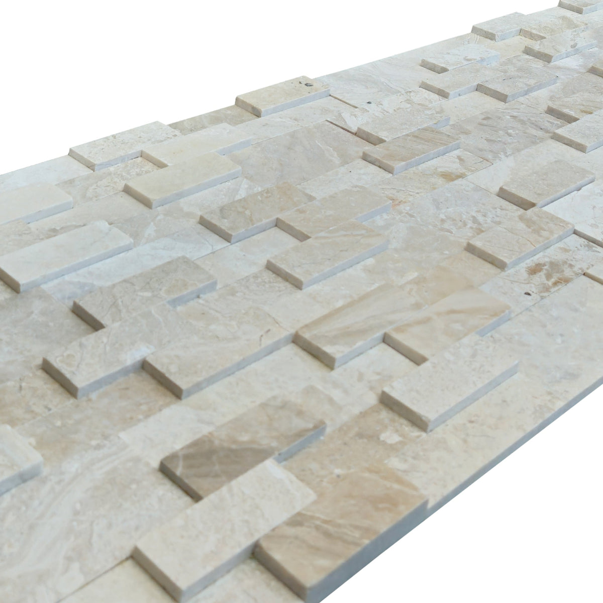 Diana Royal Stacked Stone 6"x24" Honed Marble Wall Tile