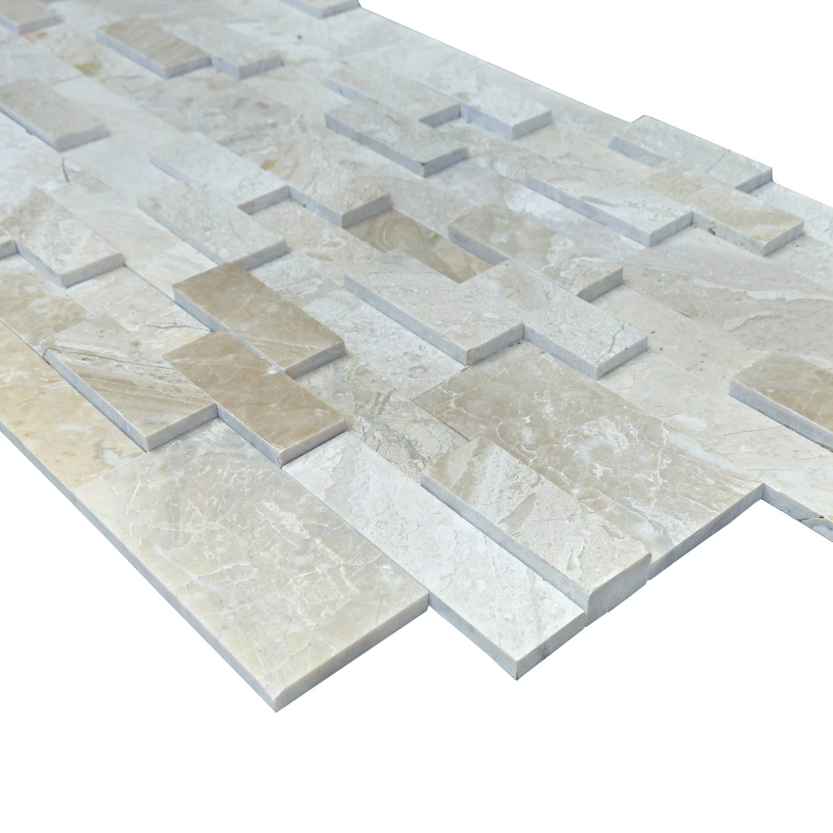 Diana Royal Stacked Stone 6"x24" Honed Marble Wall Tile