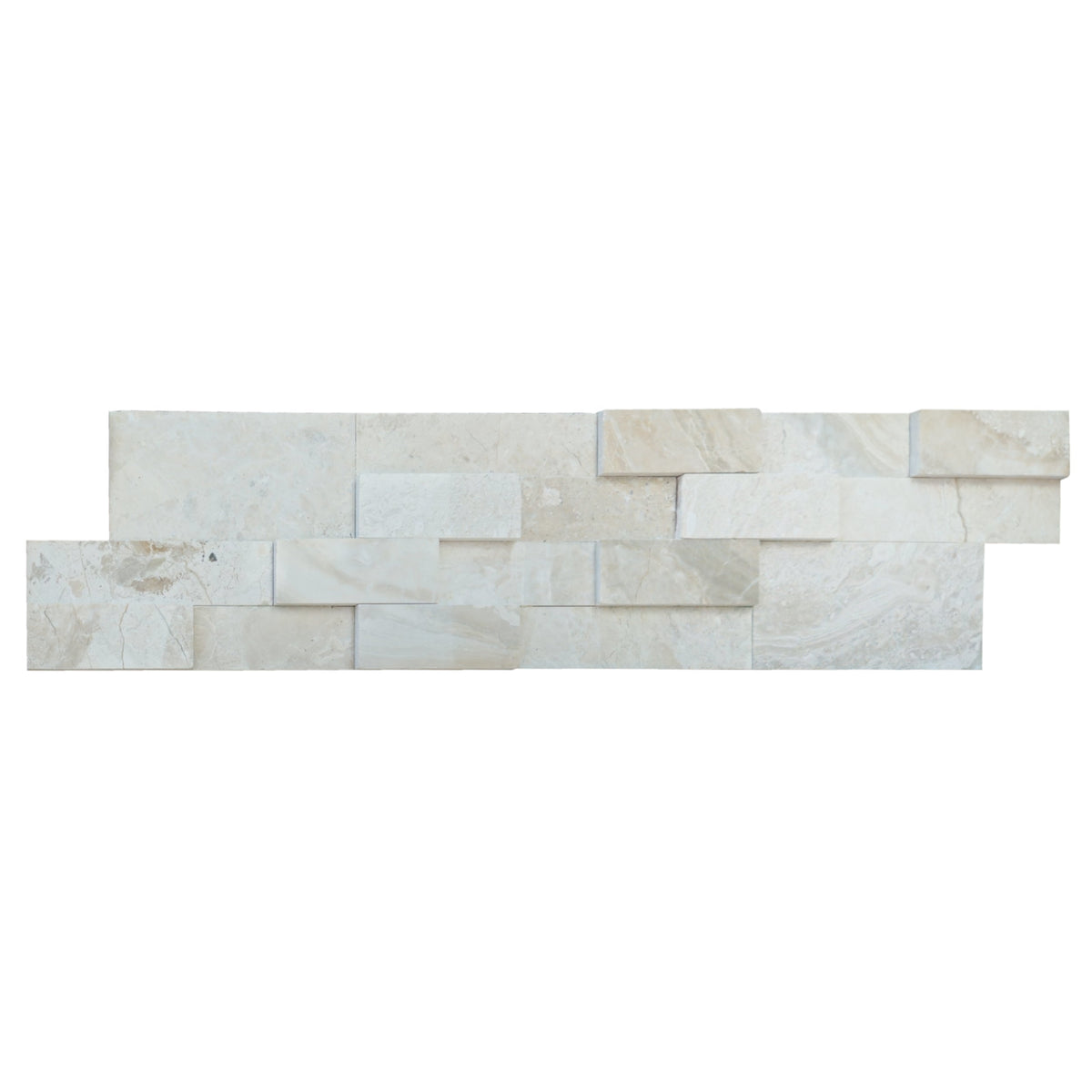 Diana Royal Stacked Stone 6"x24" Honed Marble Wall Tile