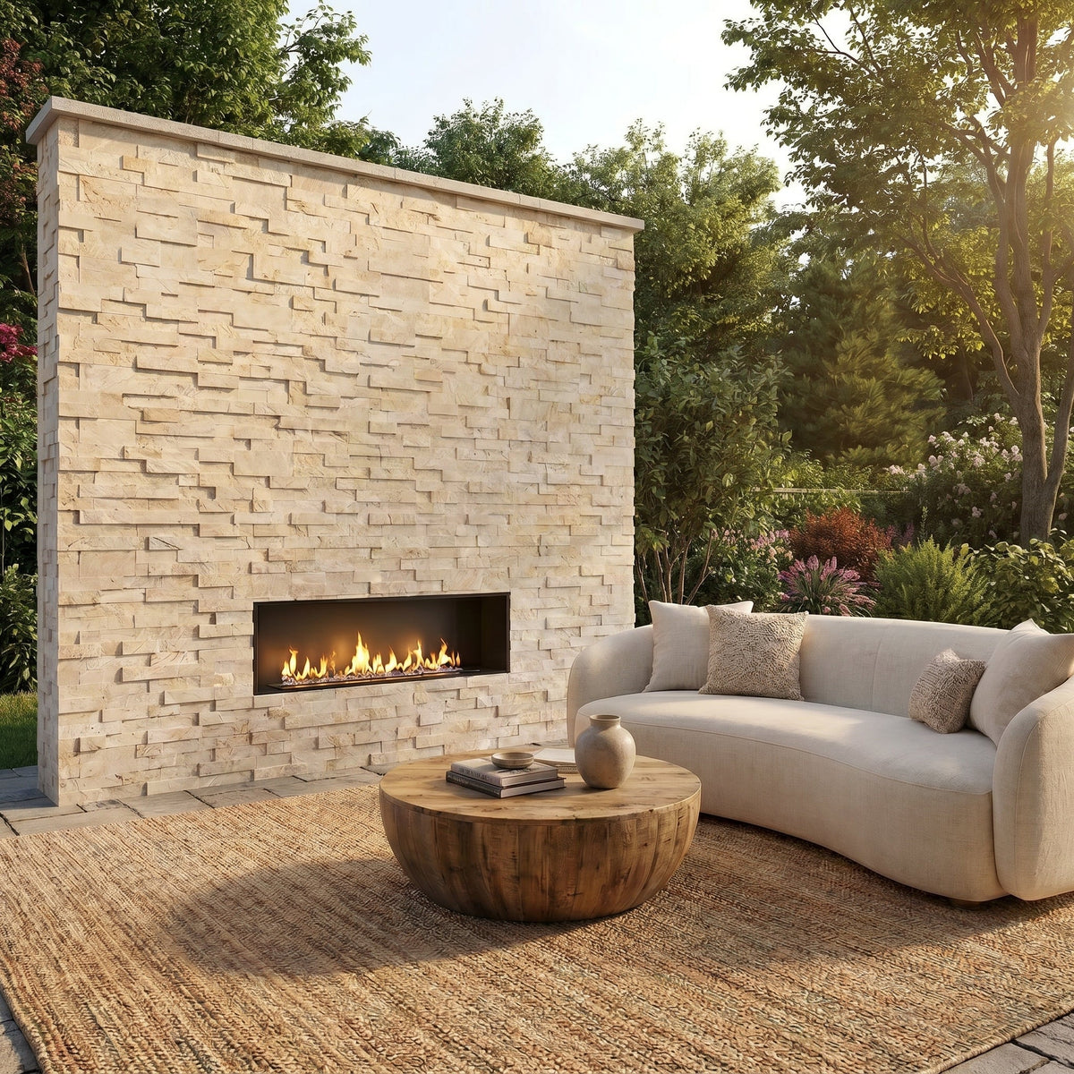 Diana Royal Stacked Stone 6"x24" Honed Marble Wall Tile
