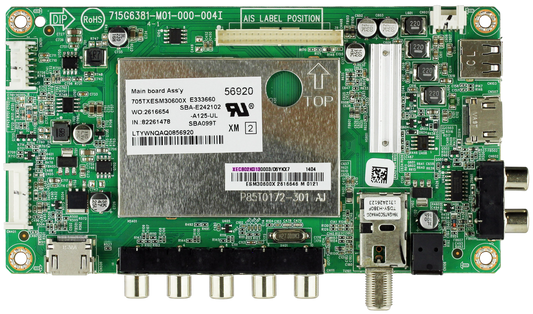 Vizio 756XECB02K013 Main Board for E390-A1 (LTYWNQAQ serial)