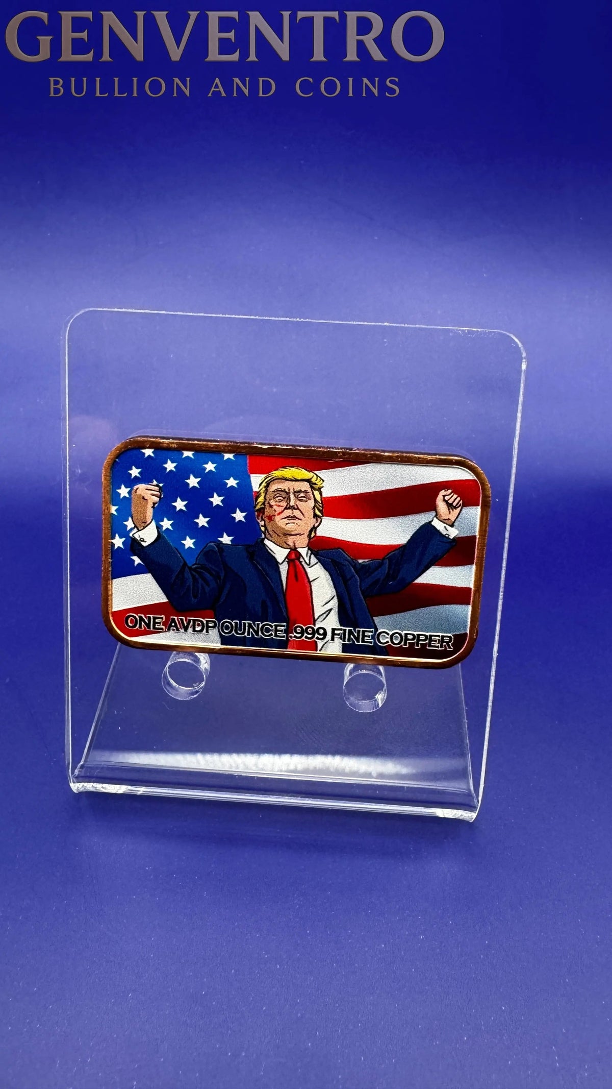 1oz Copper Bar Trump Wins K.O
